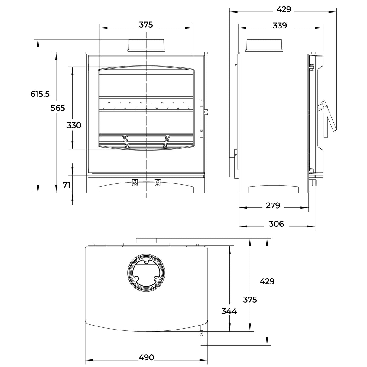 Large Tinderbox Multifuel Stove