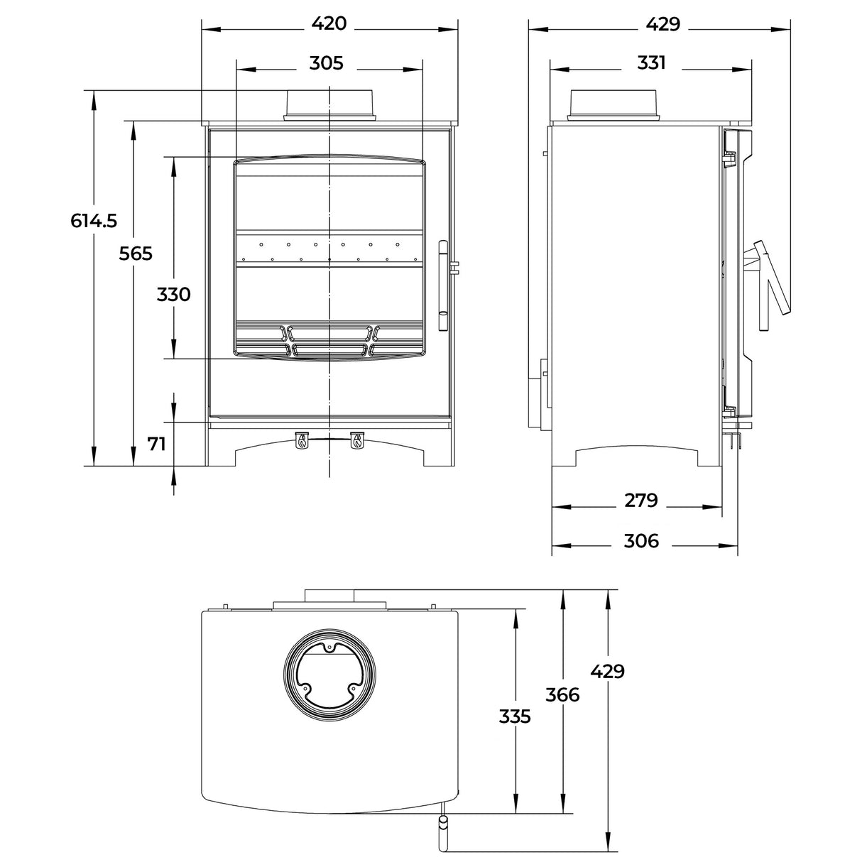 Medium Tinderbox Multifuel Stove